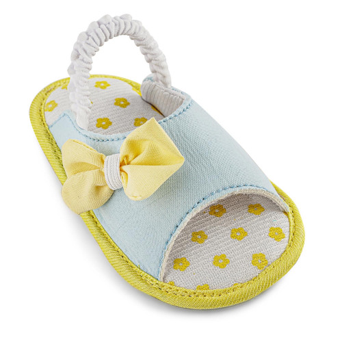 Loop Style Velcro Flats Baby Sandal in Blue Color