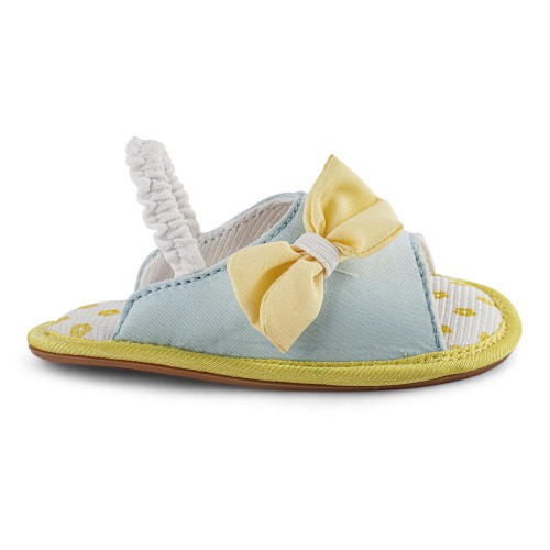 Loop Style Velcro Flats Baby Sandal in Blue Color