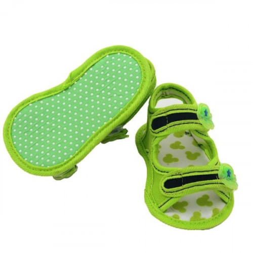 Cap Green Velcro Flat Baby Sandals For Baby Boys & Girls