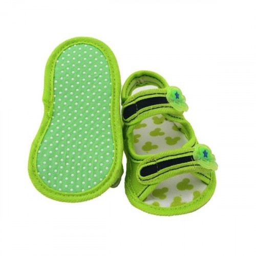 Cap Green Velcro Flat Baby Sandals For Baby Boys & Girls