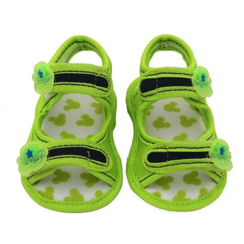Cap Green Velcro Flat Baby Sandals For Baby Boys & Girls