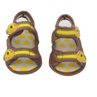 Cap Brown Velcro Flat (3 to 9 Months) For Baby Boys & Girls