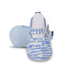 Newspaper Style Blue Color Shoes For Baby Boy and Girl