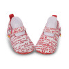 Newspaper Style Red Color Baby Shoes (3 to 12 months) For Girls and Boys