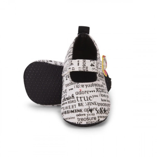 Newspaper Style Black Color Baby Shoes (3 to 12 months) For Girls and Boys