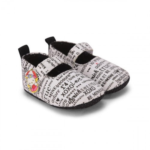 Newspaper Style Black Color Baby Shoes (3 to 12 months) For Girls and Boys