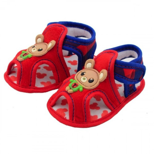Teddy Bear Baby Sandal in Red Color 