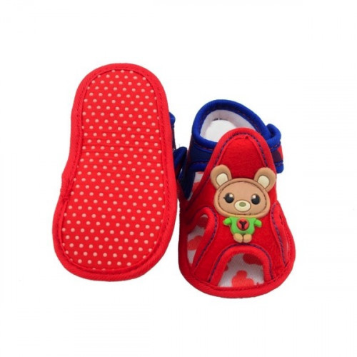Teddy Bear Baby Sandal in Red Color 