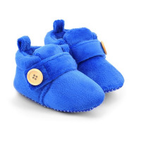 Velvet Soft Base Dark Blue Baby Booties