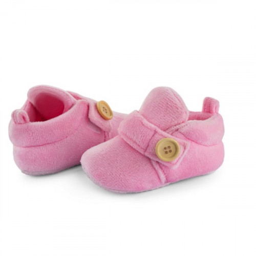Velvet Soft Base Light Pink Baby Booties