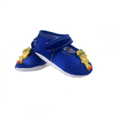 Doll Blue Textured Baby Shoes For Baby Girl