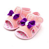Bow Style Pink Color Velcro Flats baby sandal