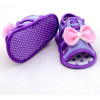 Bow Style Purple Color Velcro Flats baby sandal