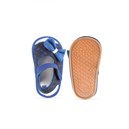 Dark Blue Velcro Flats Baby Sandals