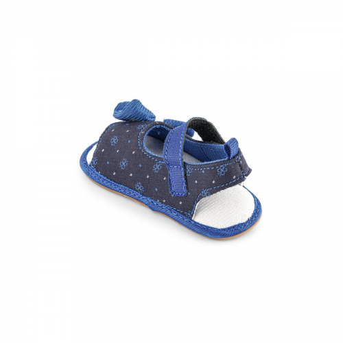 Dark Blue Velcro Flats Baby Sandals