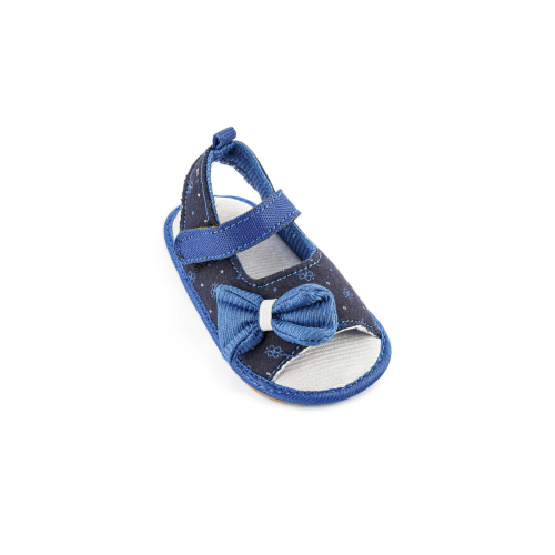 Dark Blue Velcro Flats Baby Sandals