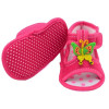 Butterfly Design Dark Pink Color Velcro Flat baby sandals 