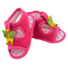 Butterfly Design Dark Pink Color Velcro Flat baby sandals 