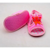 Butterfly Design Light Pink Color Velcro Flat baby sandals 