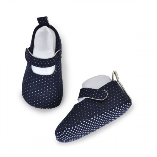 Dotted Textured Blue Color Baby Shoes For Girls and Boys
