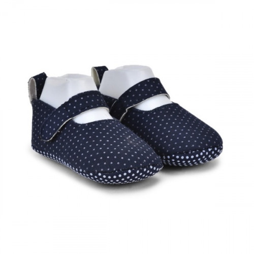 Dotted Textured Blue Color Baby Shoes For Girls and Boys