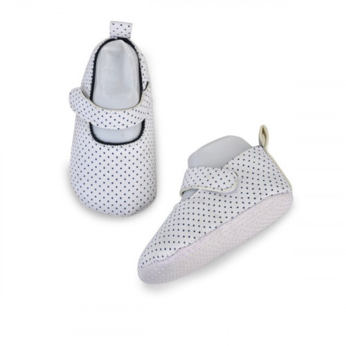 Dotted Textured White Color Baby Shoes For Girls and Boys