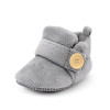 Velvet Soft Base Grey Baby Booties