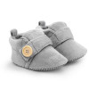 Velvet Soft Base Grey Baby Booties
