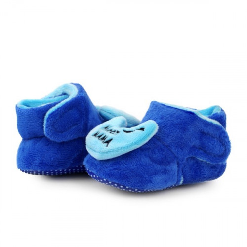 Moon Mama Blue Color Textured Baby Shoes For Boys and Girls