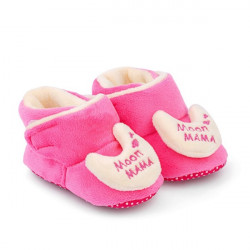 Moon Mama Pink Color Textured Baby Shoes For Boy & Girl