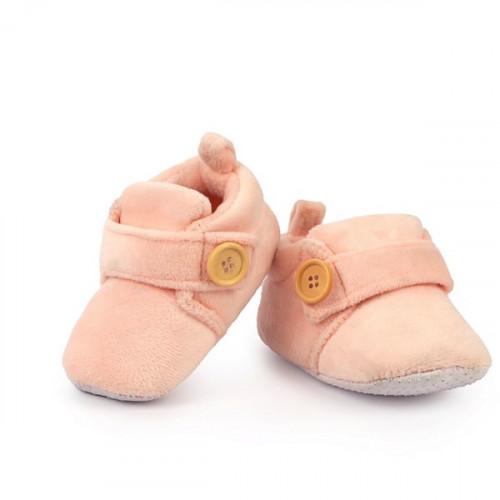 Velvet Soft Base Peach Baby Booties