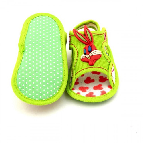 Rabbit Style Green Color Baby Sandal
