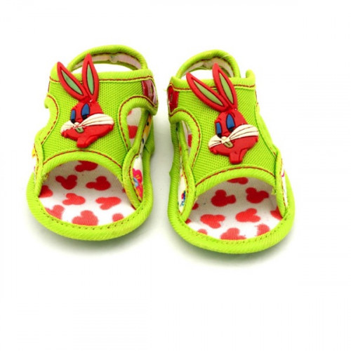 Rabbit Style Green Color Baby Sandal