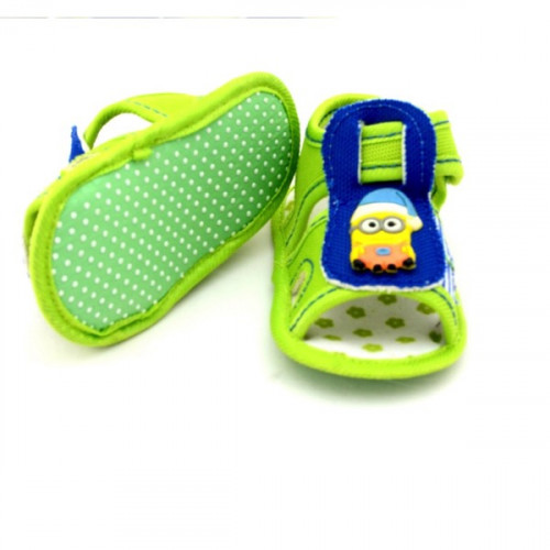 Santa Style Baby Sandal in Green Color
