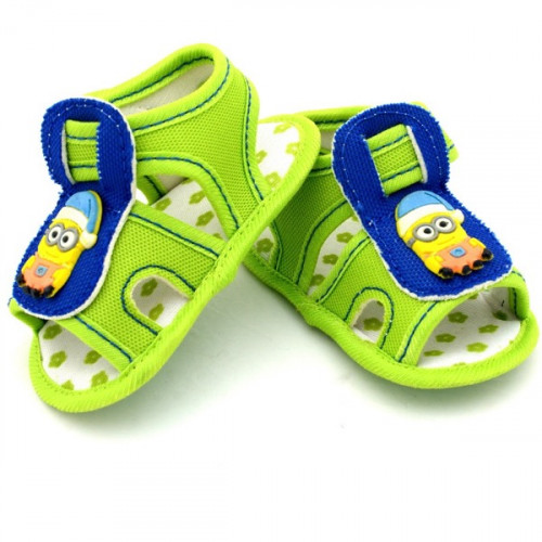 Santa Style Baby Sandal in Green Color