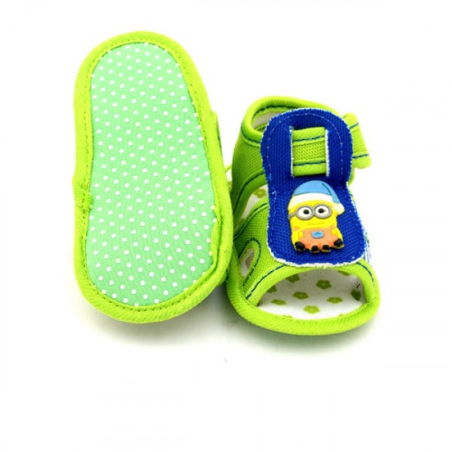 Santa Style Baby Sandal in Green Color