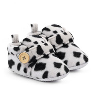 Velvet Soft Base White Baby Booties