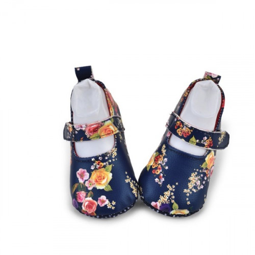 Flower Print Blue Colour Baby shoes For Boys and Girls