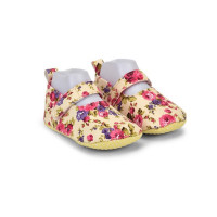 Flower Print Cream Colour Baby Shoes For Boys and Girls