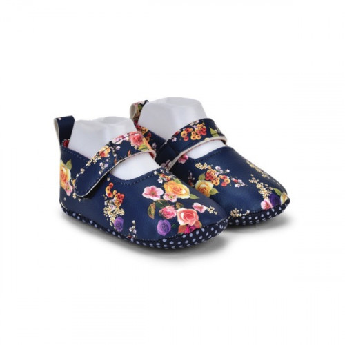 Flower Print Blue Colour Baby shoes For Boys and Girls