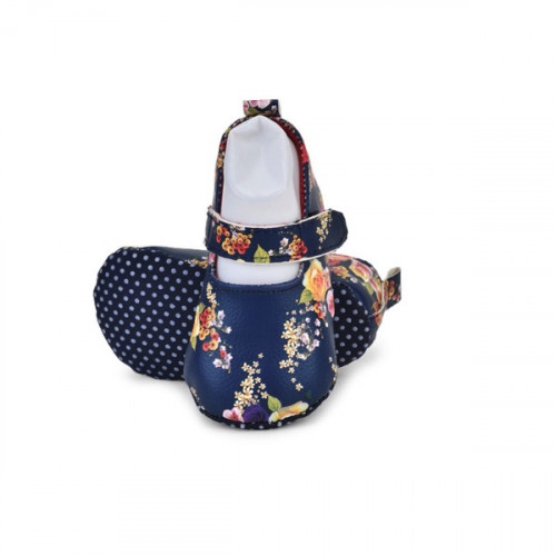 Flower Print Blue Colour Baby shoes For Boys and Girls