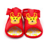Deer Style Red Color Velcro Flats Baby Sandal