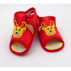 Deer Style Red Color Velcro Flats Baby Sandal