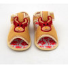 Velcro Flats Baby Sandal in Deer Style Brown Color