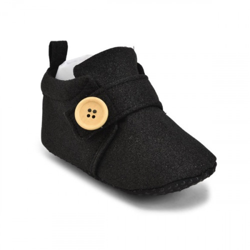 Premium Quality Glitter Black Baby Shoes For Boys