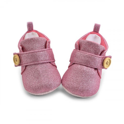 Premium Quality Glitter Pink Baby Booties For Boys