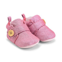 Premium Quality Glitter Pink Baby Booties For Boys