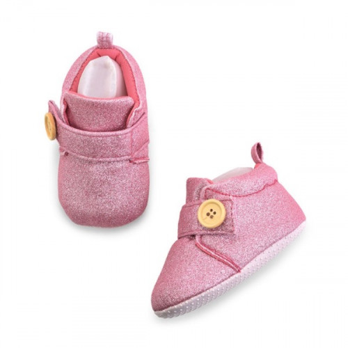 Premium Quality Glitter Pink Baby Booties For Boys