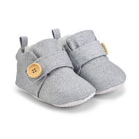 Premium Quality Glitter Silver Baby Booties For Boys