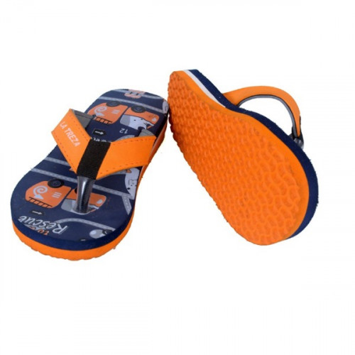 Car Character Navy Blue Color Slipper Flip Flop For Boys & Girls 